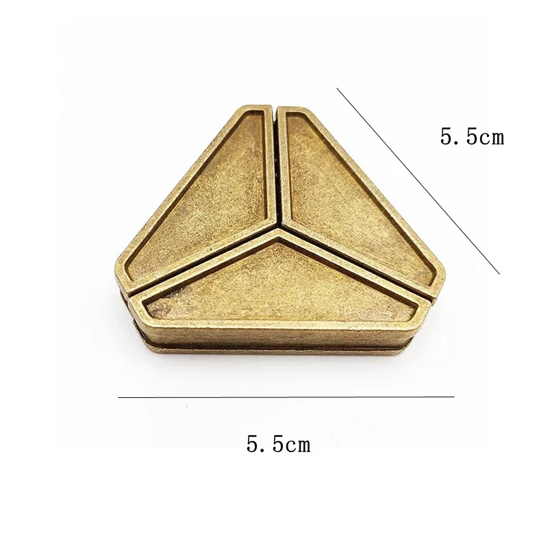 Triangle Lock Puzzle Unwrap Toys Metal Puzzles Brain Teasers IQ