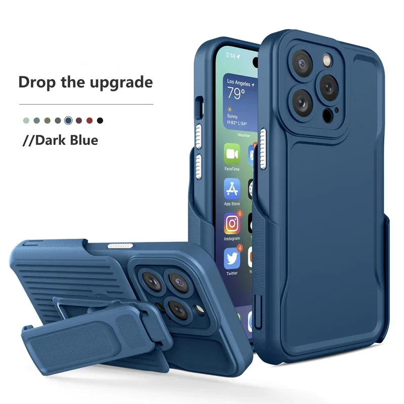 

Чехол для iPhone 15 Pro max, вращающийся на 360 ° съемный задний зажим, полная защита, чехол с подставкой для iPhone 15 Plus