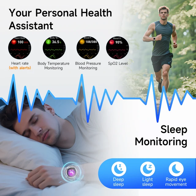 Marsyu AI-GPT Nursing Grade Health Smart Watch Body Fat Uric Acid ECG+PPG Body Fat BP HD Call Sports Smart watch For Men Women - Image 3