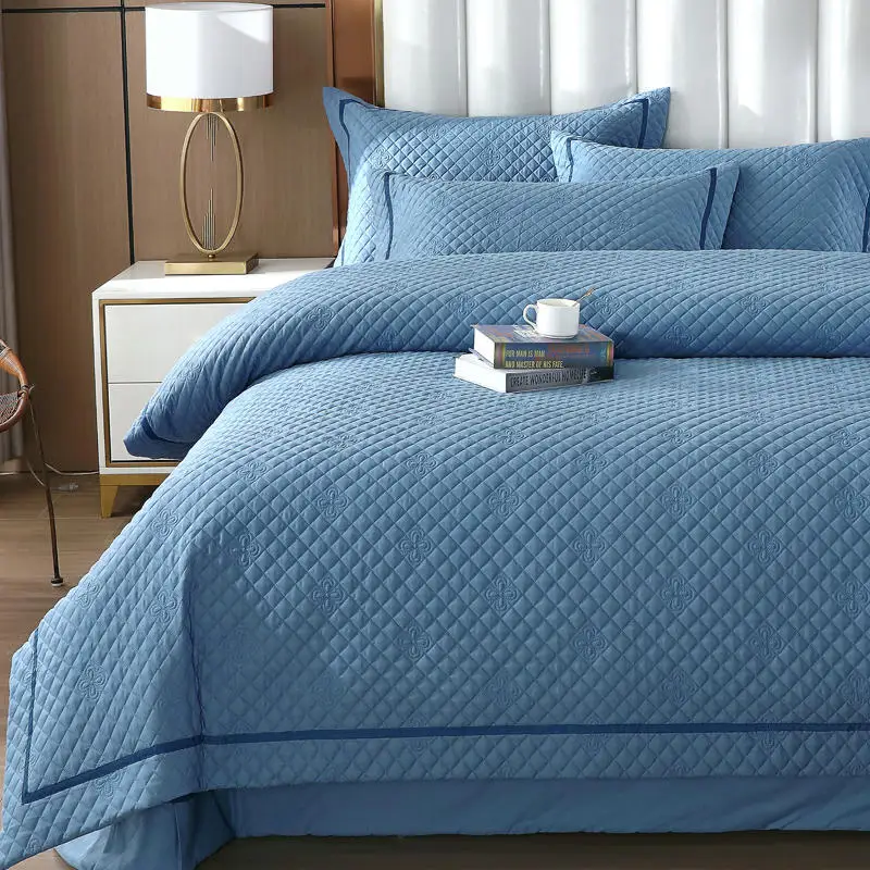 

100% Cotton solid color home quilted quilted bed cover Blanket cover Bedding Sets Queen King Duvet Cover Bed/cover