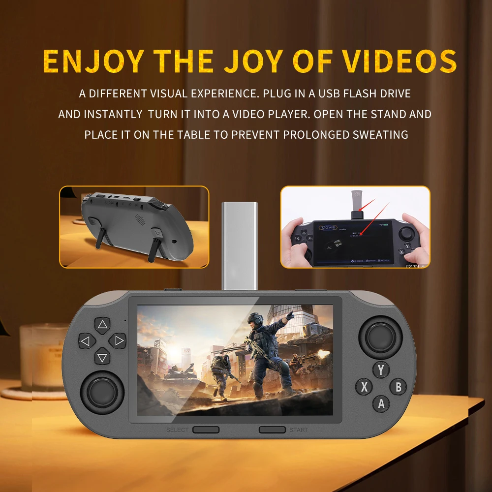 SF3000 Portable Mini Handheld Game Player 4.5 Inch IPS Screen Retro Video Game Console Built-in 20000+ Games for PS1/GBA/SFC 6