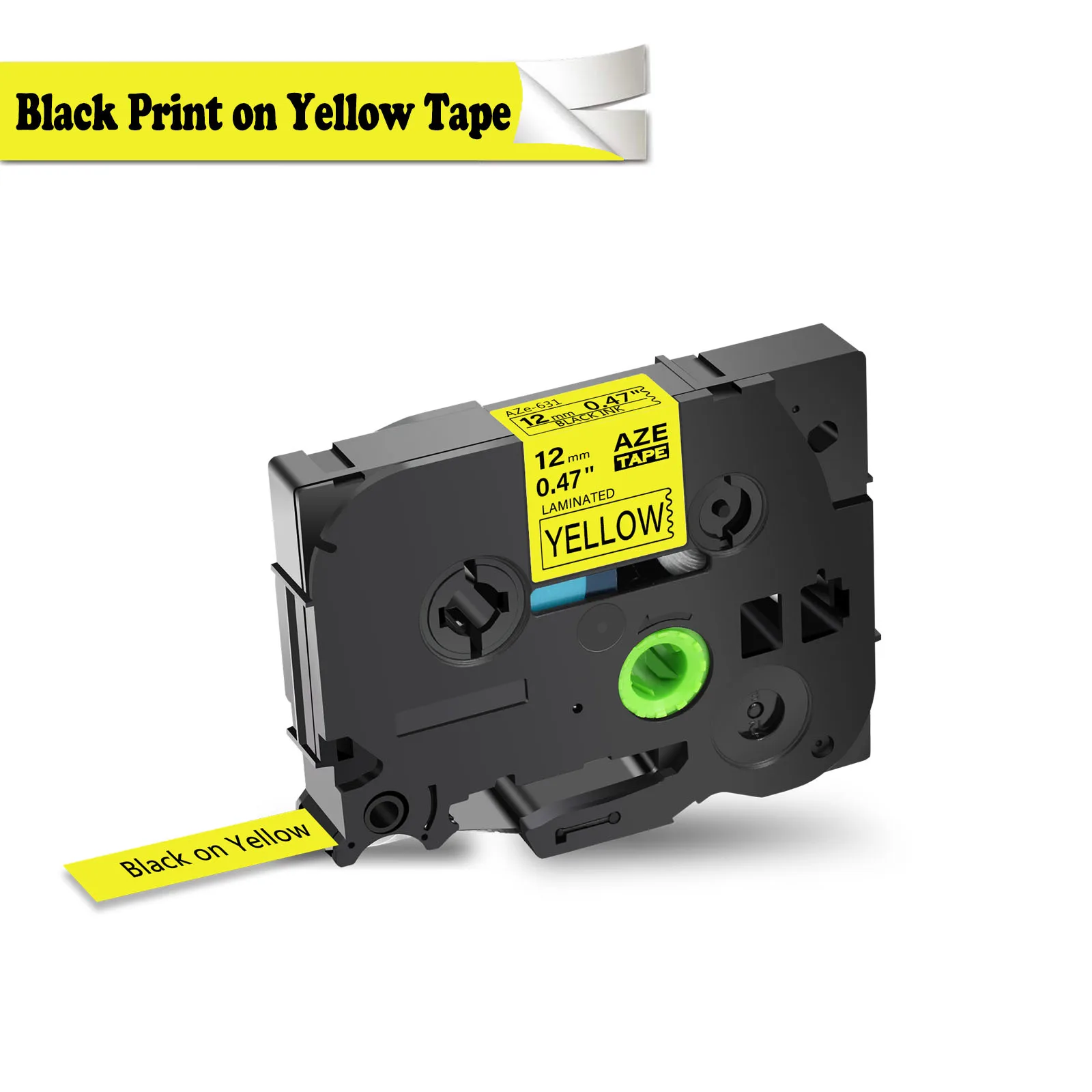 Impressão Preta em Branco Claro Vermelho Azul Amarelo Verde 0.47 Etiqueta Fita Compatível para o Irmão tz Tze 131 231 431 531 631 731 Peças - Imagem 6