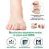Gel Bunion Toe Separator W/Fabric Lining for Big Toe,Silicone Toe Spacers Breathable Toe Corrector Protector for Overlapping Toe 3