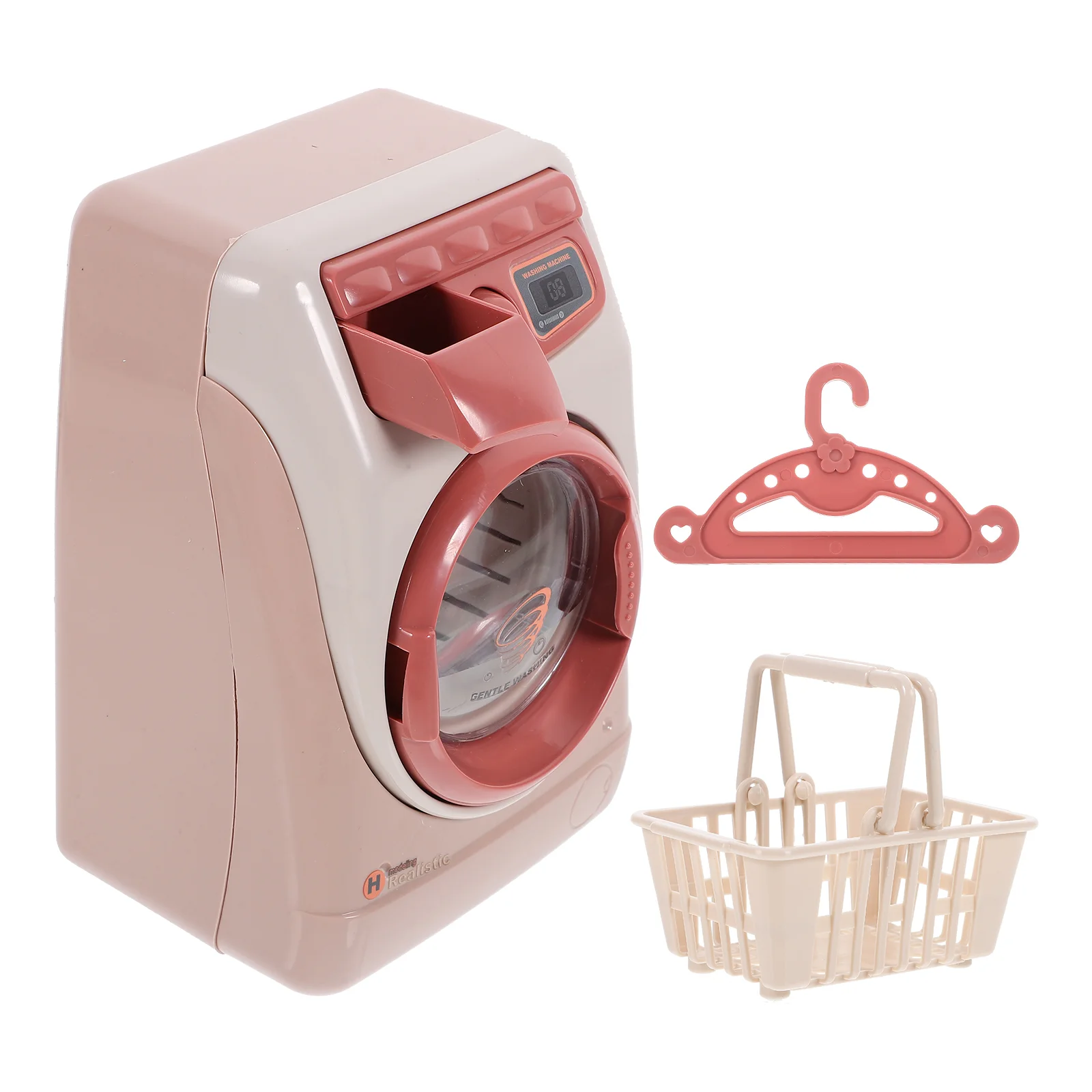 Play House Washing Machine Mini Portable Washer Plaything Pretend Toy Plastic Appliance Child Kids Early Educational Simulation 2