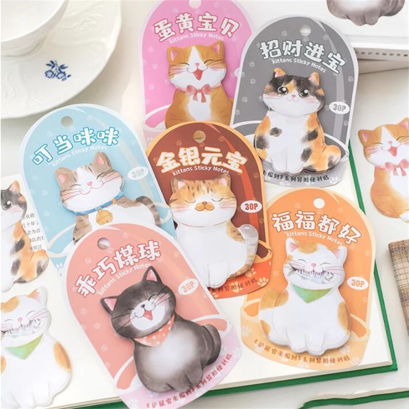 

36pcs/lot Kawaii Cat Memo Pad Cute N Times Sticky Notes Notepad Bookmark Stationery Stickers Gift School Supplies