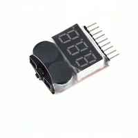 1-8S Battery Low Voltage Buzzer Alarm Lipo Voltage Indicator Checker Tester 2in1 1