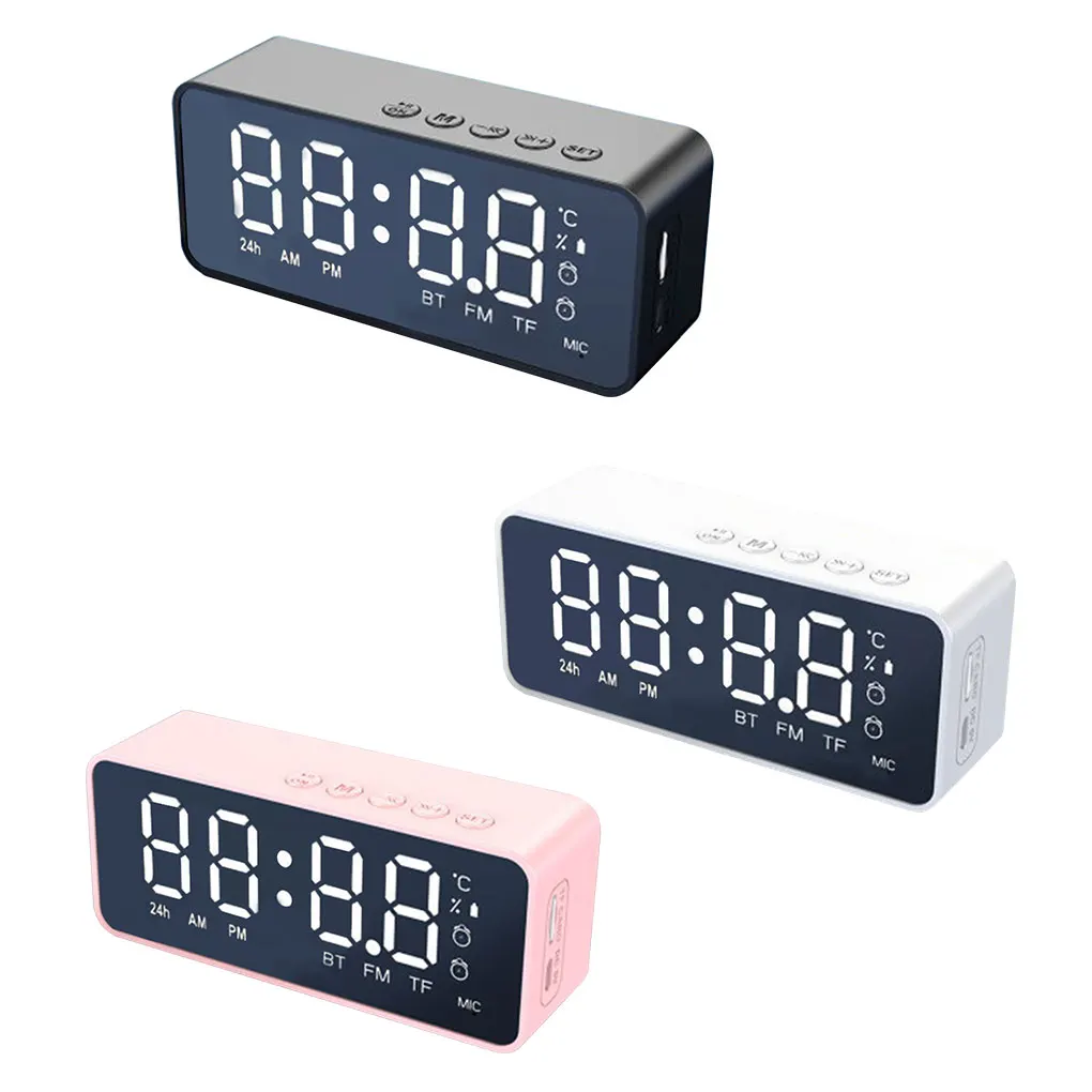 Xiaomi Bluetooth Speaker Clocks FM Radio LED Digital Smart Alarm Clock Watch Table Electronic Desktop Clocks Table Decor