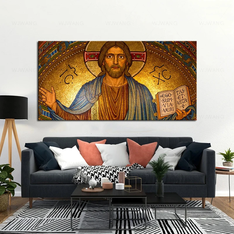 

Jesus Religious Posters and Prints Iconic Wall Art Picture Canvas Painting Christian Home Decor Mural for Living Room Decoration