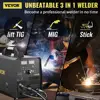 250Amp MIG Welder 3 in 1, 220V Flux Core Gas Solid Wire IGBT Inverter Welding Machine with Torch, Digital MIG Lift TIG Stick 6