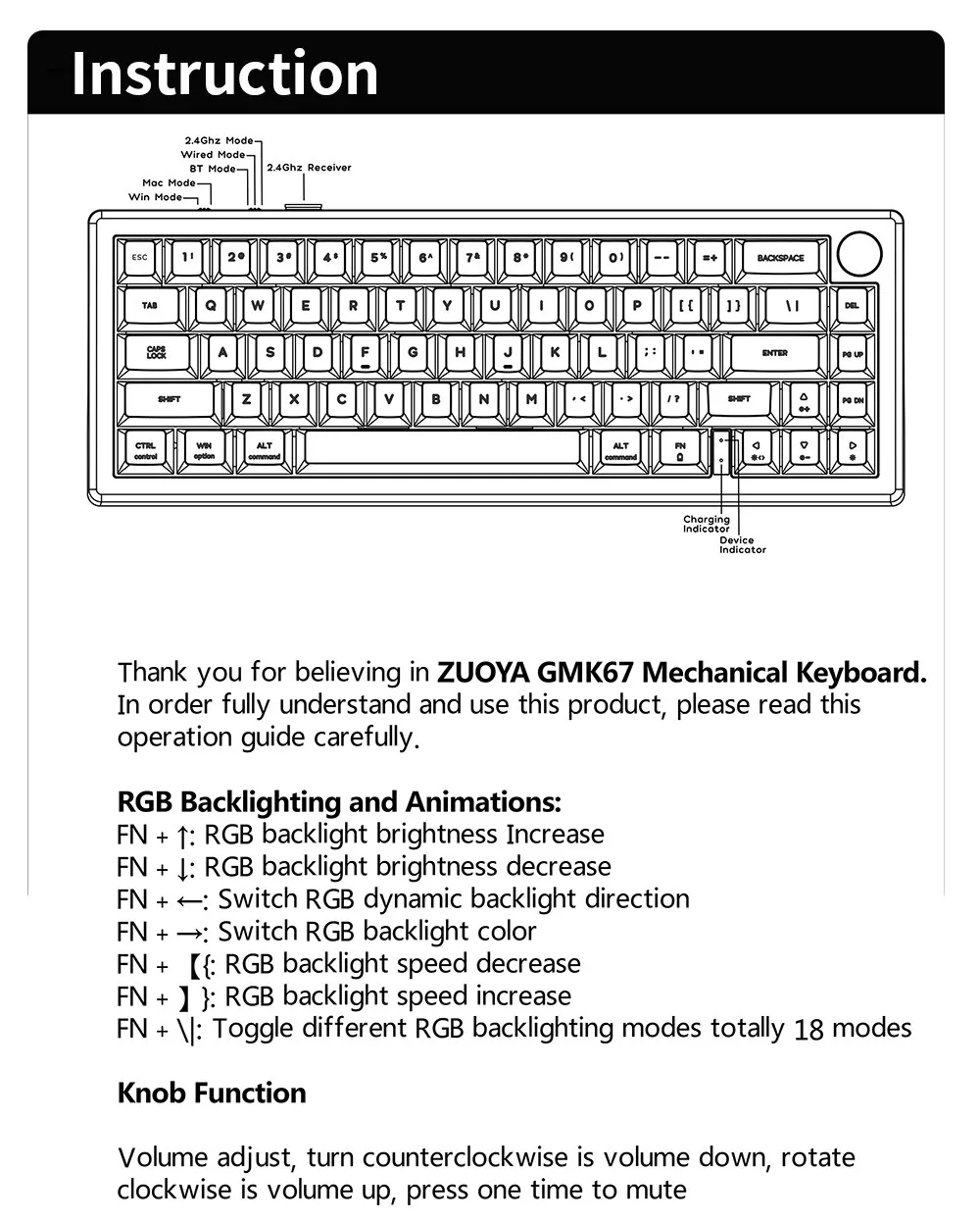 Клавиатура Механическая с RGB-подсветкой, 2,4 ГГц, 3 режима | AliExpress