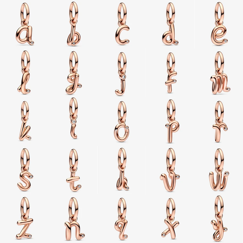 

Подвеска-Шарм «Алфавит» под розовое золото, 24 буквы