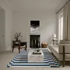 French Retro Bedroom Decor Stripe Carpet Minimalist Carpets for Living Room Home Art Plush Floor Mat Large Area Thickened Rug 2