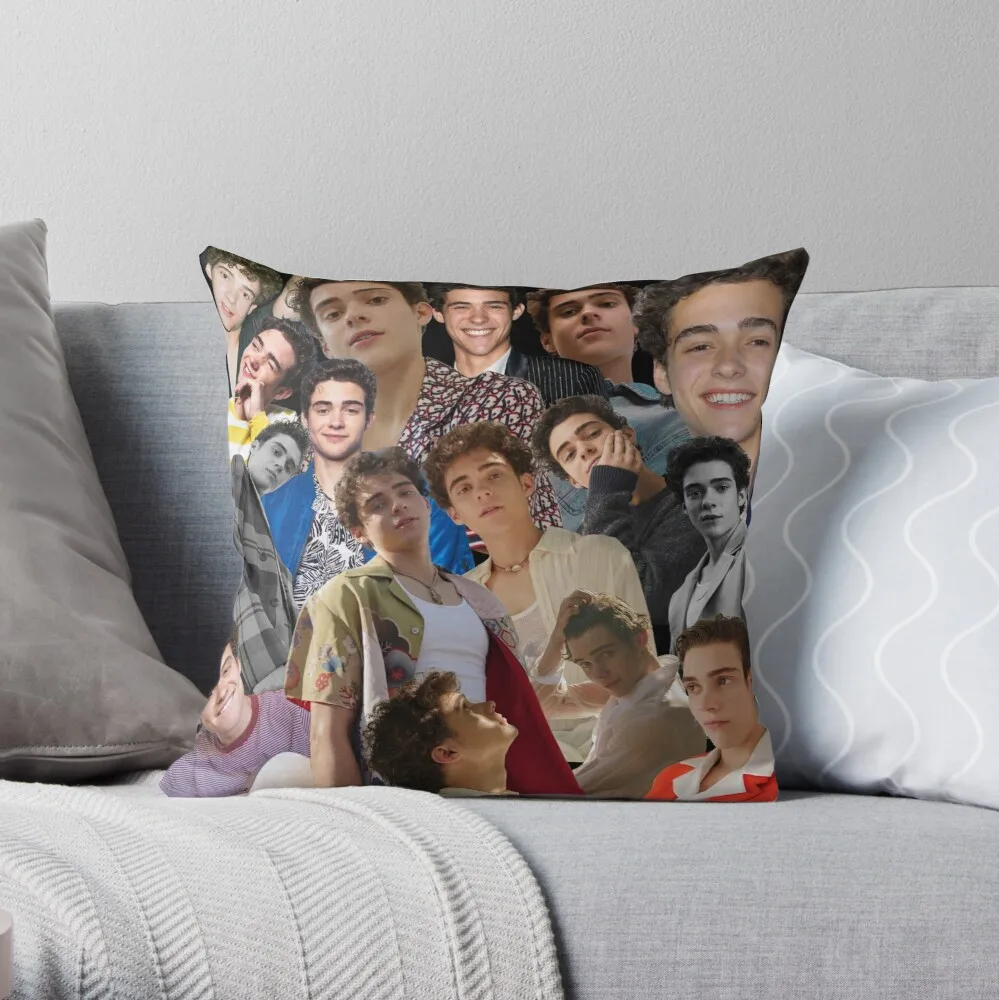 

joshua bassett collage Throw Pillow Decorative cushions pillowcase