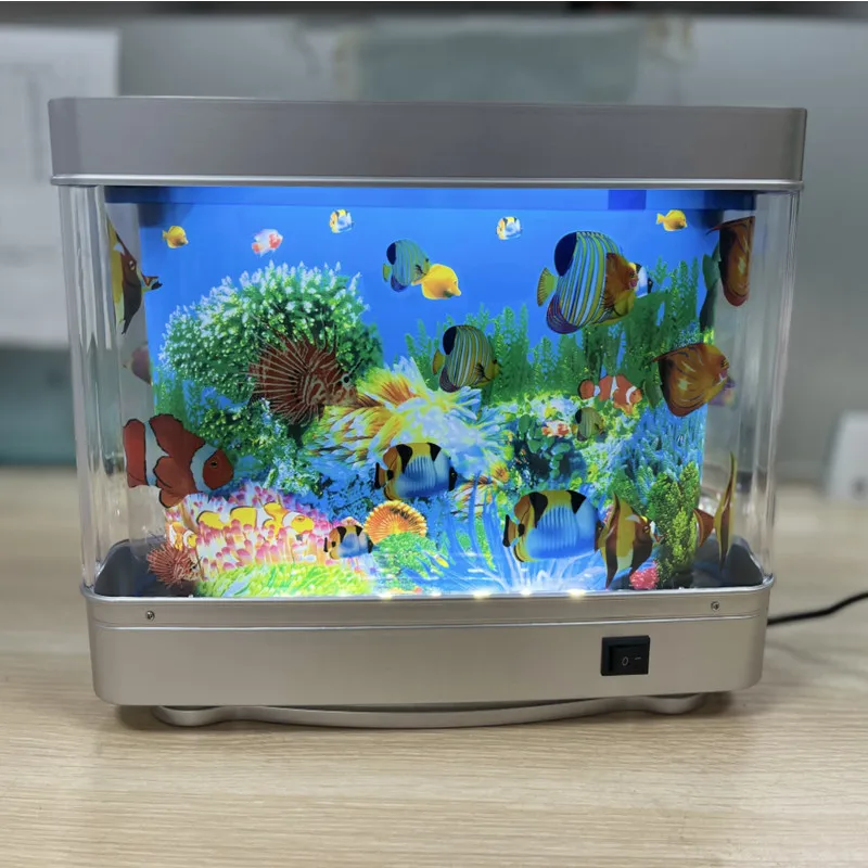 Led Fish Tank Lamp Ornament Miniature Landscape Aquarium Lamp Sea View Fish  Underwater World Fish Tank Desk Home decoration