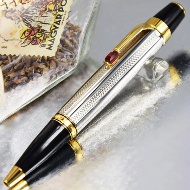 

MSS Luxury MB Bohemies Black Resin Mini Ballpoint Pen Portable Short Travel Office Writing Ball Pens With Gem Serial Number