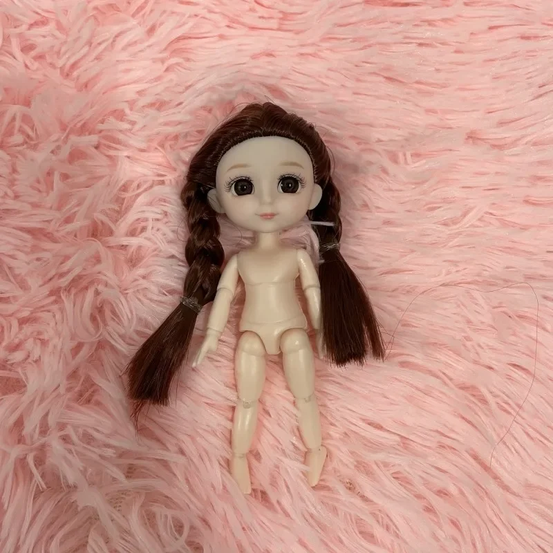 1/12 BJD Doll 13 Movable Joint Doll 13 Cm Naked Baby No Shoes Girl Normal Skin Color DIY Dress Up Doll Toy Gift - 5