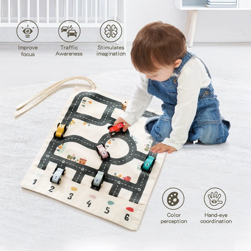 Boy Girls Educational Toy Baby City Traffic Road Map Cartoon City Rug Kids Toys Games