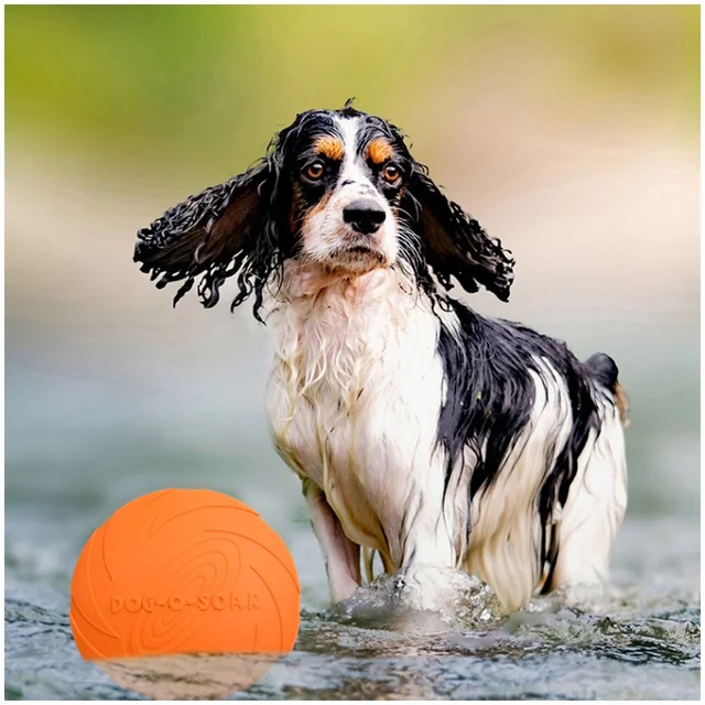 Silicone Flying Saucer Funny Dog Cat Toy Dog Game Flying Discs Resistant Chew Puppy Training Interactive Pet Supplies 2
