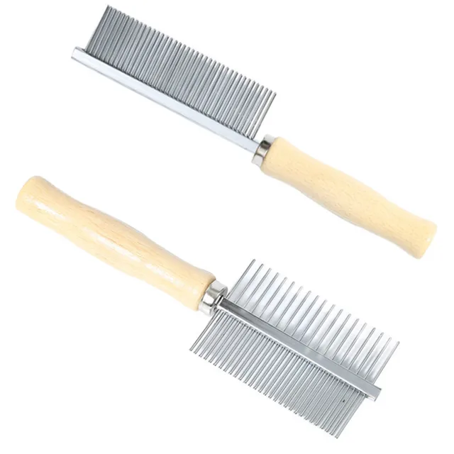 Dog Grooming Equipment Pet Hair Remover Cat Hair Comb Grooming Wooden Handle Cat Comb Smooth Hair Dog Brush Dog Accessories 5