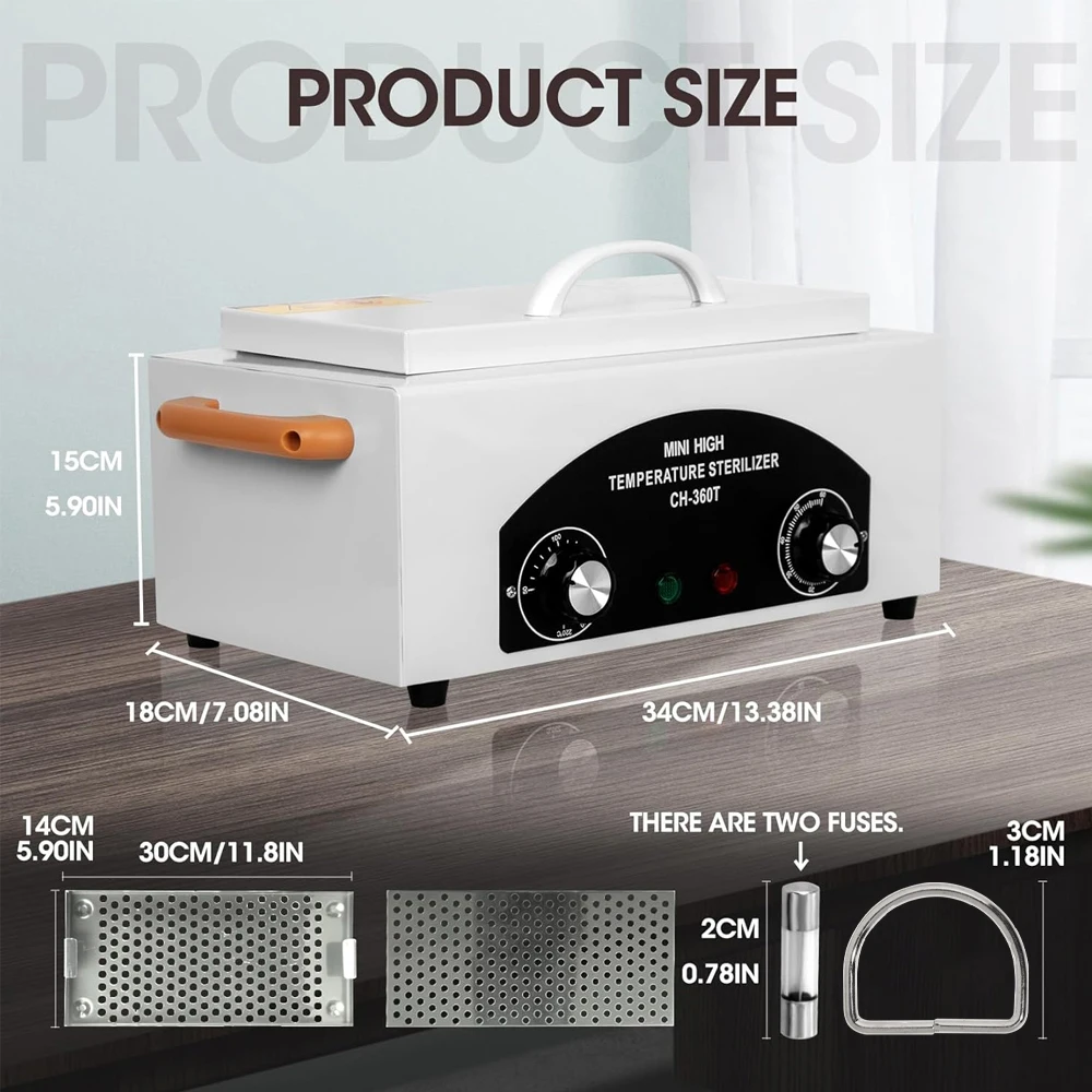 YIKOOLIN High Temperature Sterilizer 300W Nail Tool Sterilizer Dry Esterilizador De Manicura 1.5L Salon Equipment
