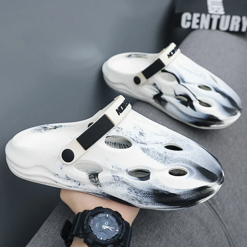Mens Sandals Summer 2023 New Camo Garden Shoes Couple Rubber Clogs Slippers Beach Water Walking Sandals Male Big Szie Zapatos