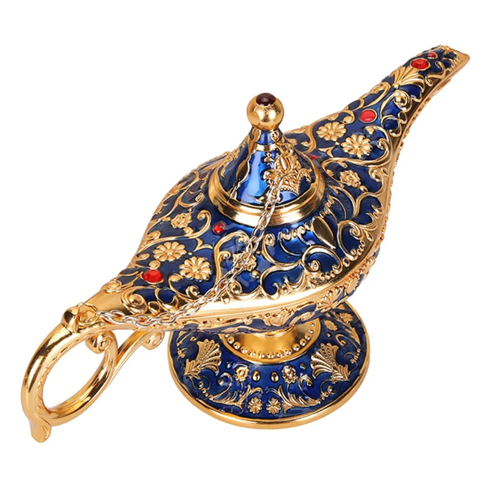 1Pcs Divine Lamp Decoration Legend Aladdin Genie Lamp Lampada Da Collezione Vintage Per La Decorazione Domestica Partie Wedding