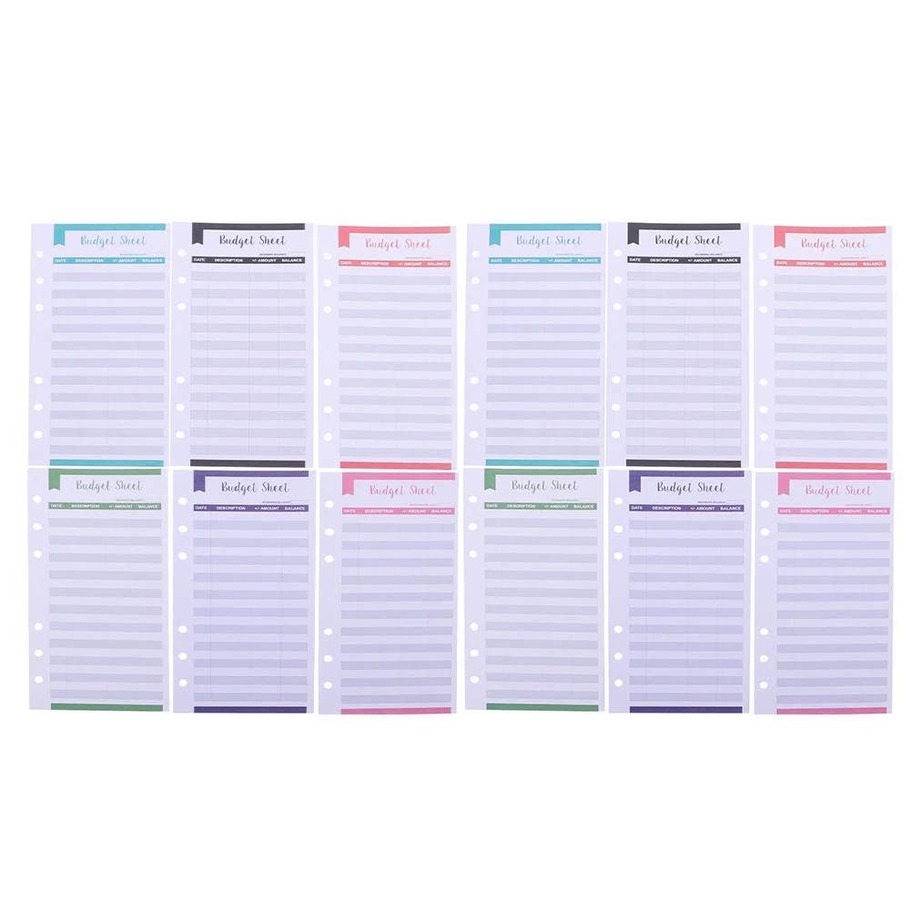 24Pcs Household Budget Planners Convenient Budget Papers Portable Budget Pads Budget Accessory