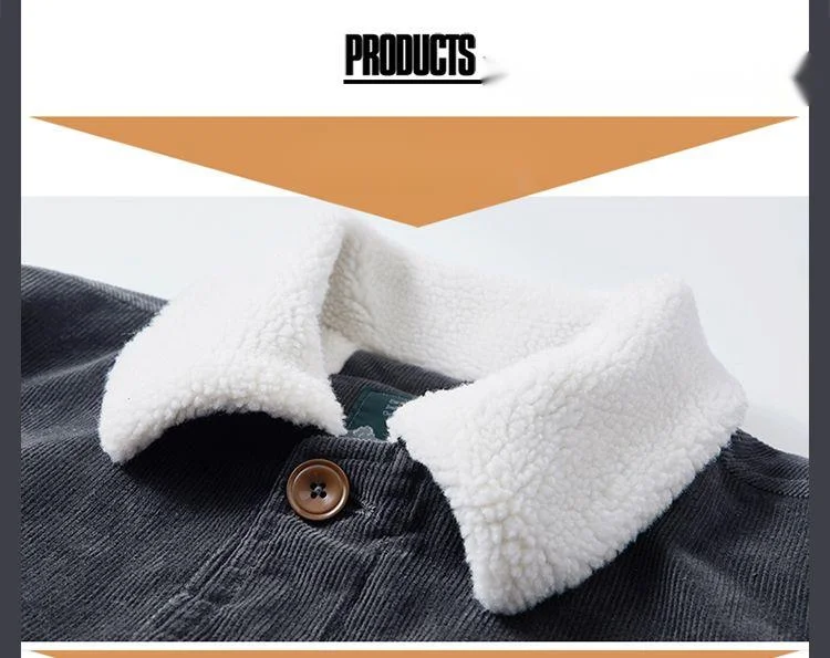 Capispalla da uomo per lavoro primaverile e autunnale, casual caldo con colletto in velluto, taglie forti, ampio e sottile, velluto a coste_voghion.com