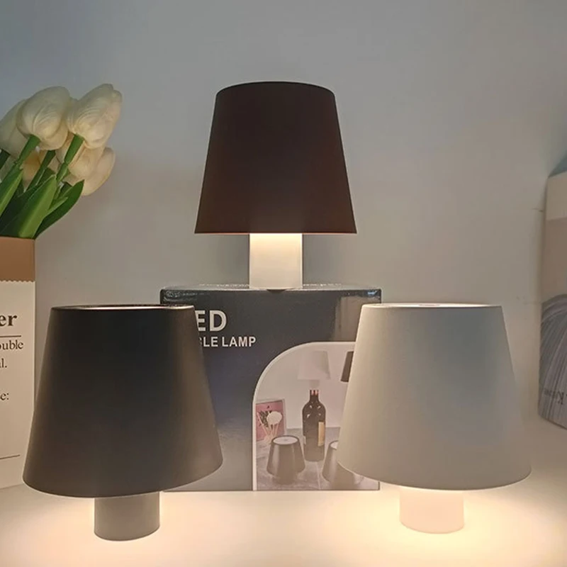 3-color Wireless Desk Lamp Led Creative Wine Bottle Lamp With Pointed Round Head Home Portable Atmosphere Decorative Lamps