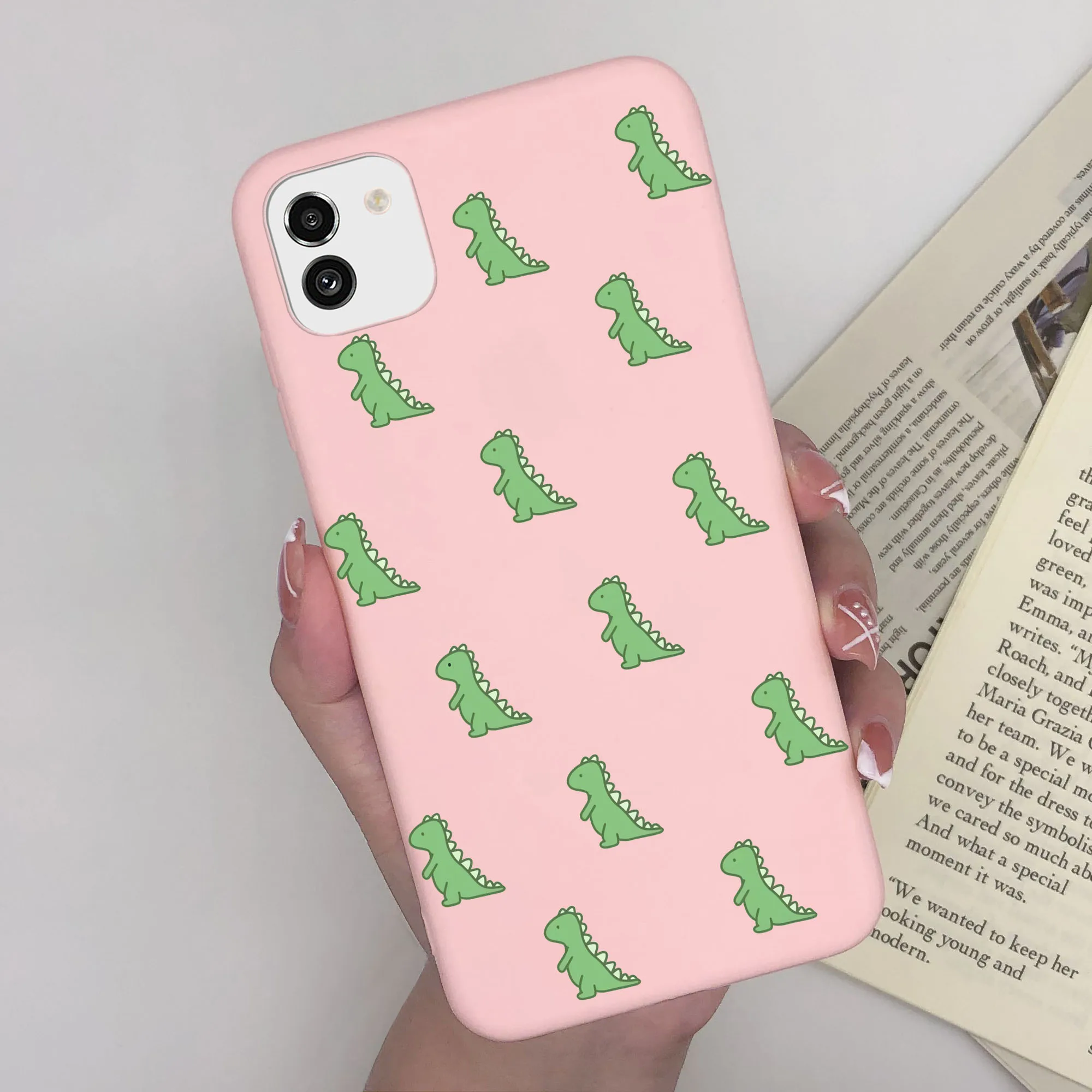 Cute Painted Soft Silicone Bumper Cover for Samsung Galaxy A03 Series