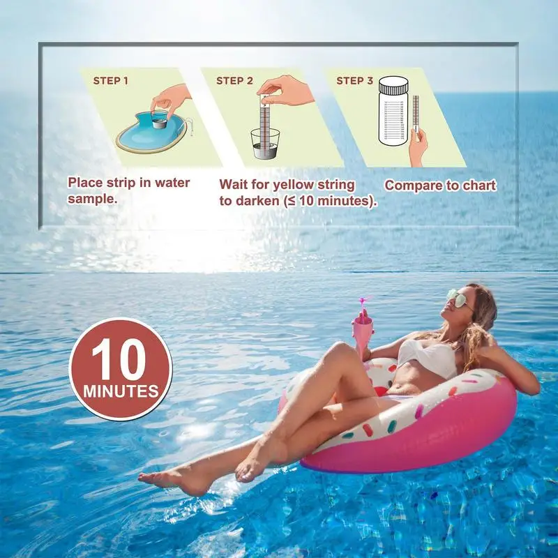 Pool Salt Test Strips Swimming Pool Saltwater Detection Strips Multi-Purpose Water Testing Tool For Water Spa Swimming