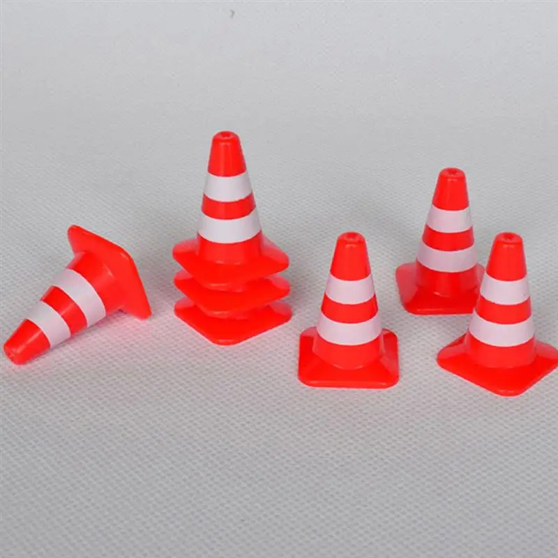 Plastic Construction Toys Kids Construction Toys Kids Pretend Play Set 35Pcs Mini Traffic Road Cones Plastic Simulation Roadblock Signs Micro Road Parking Signs Toy for Kids Rc Car Model Parts