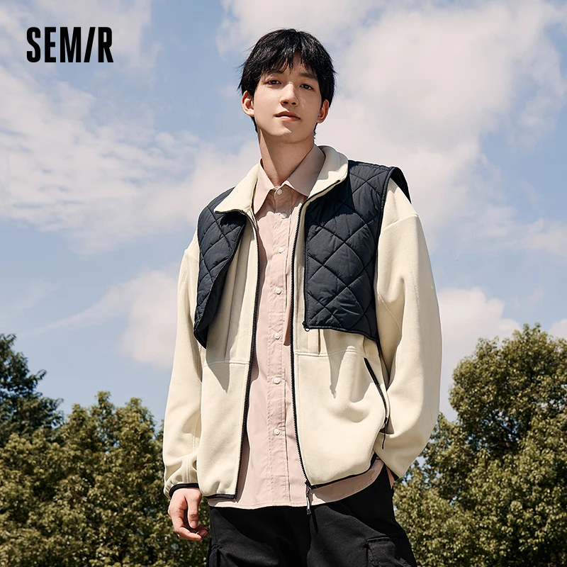 

Semir Jacket Men 2023 Winter New Soft and Warm Detachable Vest Two-Wear Jacket