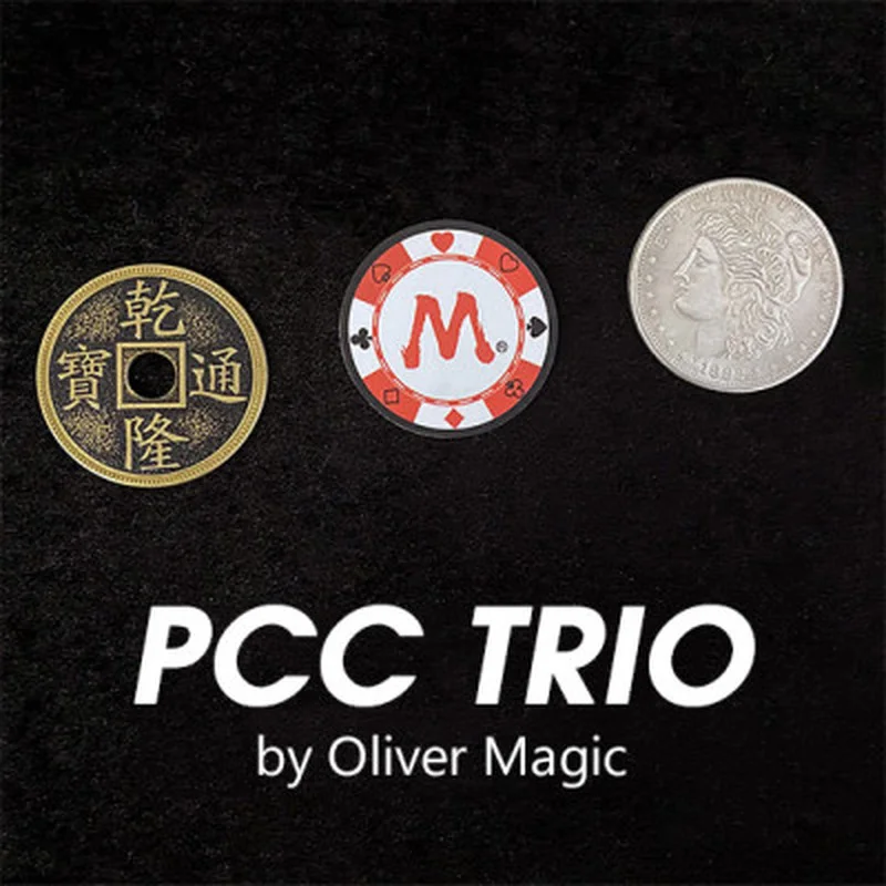 

PCC Trio by Oliver Magic Classic CSB Coin Set Close up Magic Tricks Illusions Gimmick Magician Coin Production Vanish Appearing