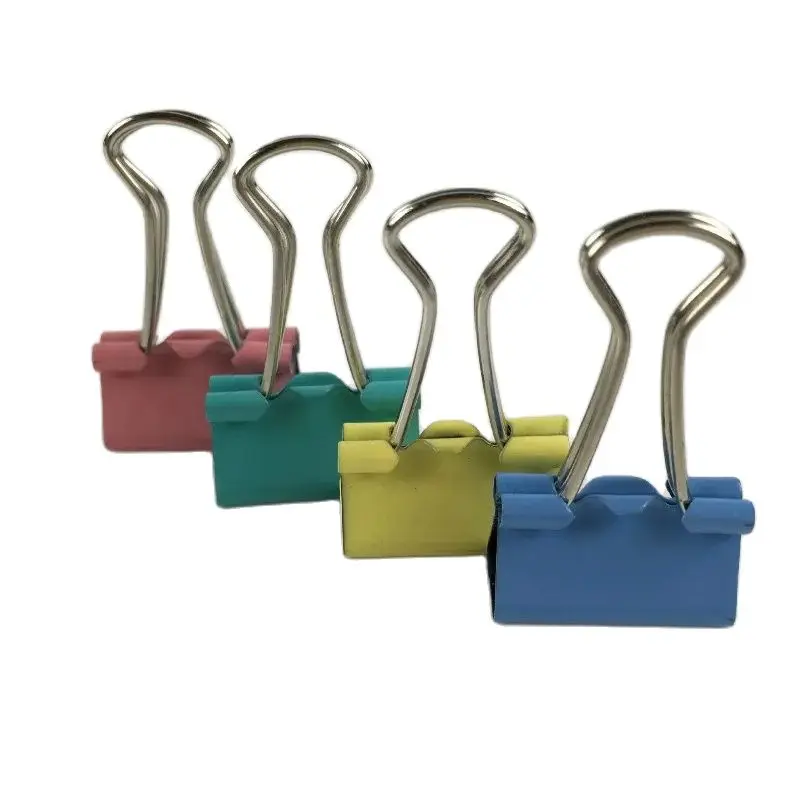 19 Mm Tail Clip 5th Color Dovetail Clips Bill Metal Iron Clip Office Document Binding School Desk Organizer 40pcs