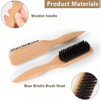 Brosse à cheveux en poils de sanglier (unisexe)-brosse à poils coiffants professionnelle sans parfum, adaptée aux cheveux épais/fins 4