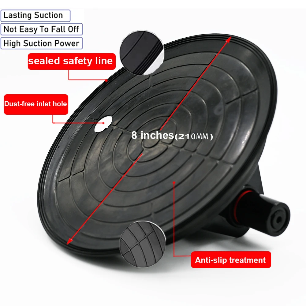 New Vacuum Suction Cup 8 Inch 200kg -250 Kg Bearing Capacity Heavy Duty Vacuum Lifter for Granite Tile Glass Manual Lifting