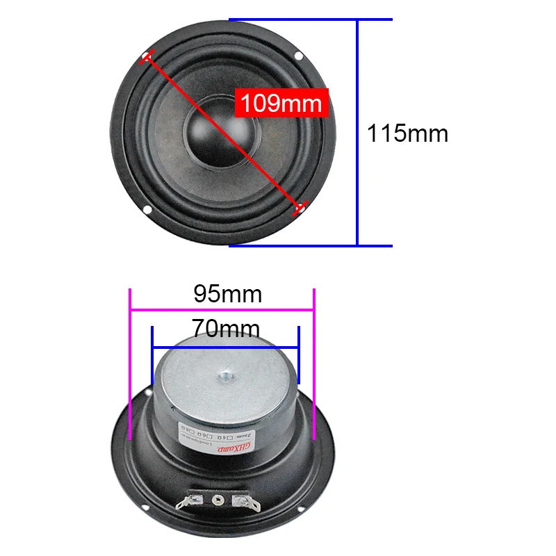 Computer Speakers Audio Speakers Portable Speakers 4 inch 115MM Midrange Speaker 2pcs