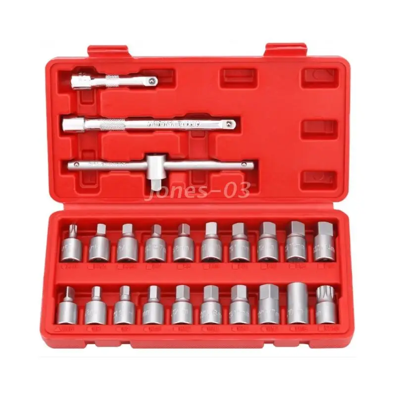 Q6pe Oil Drain Plug Removal Tool 23 Piece 3/8inch Oil Drain Sump Screw