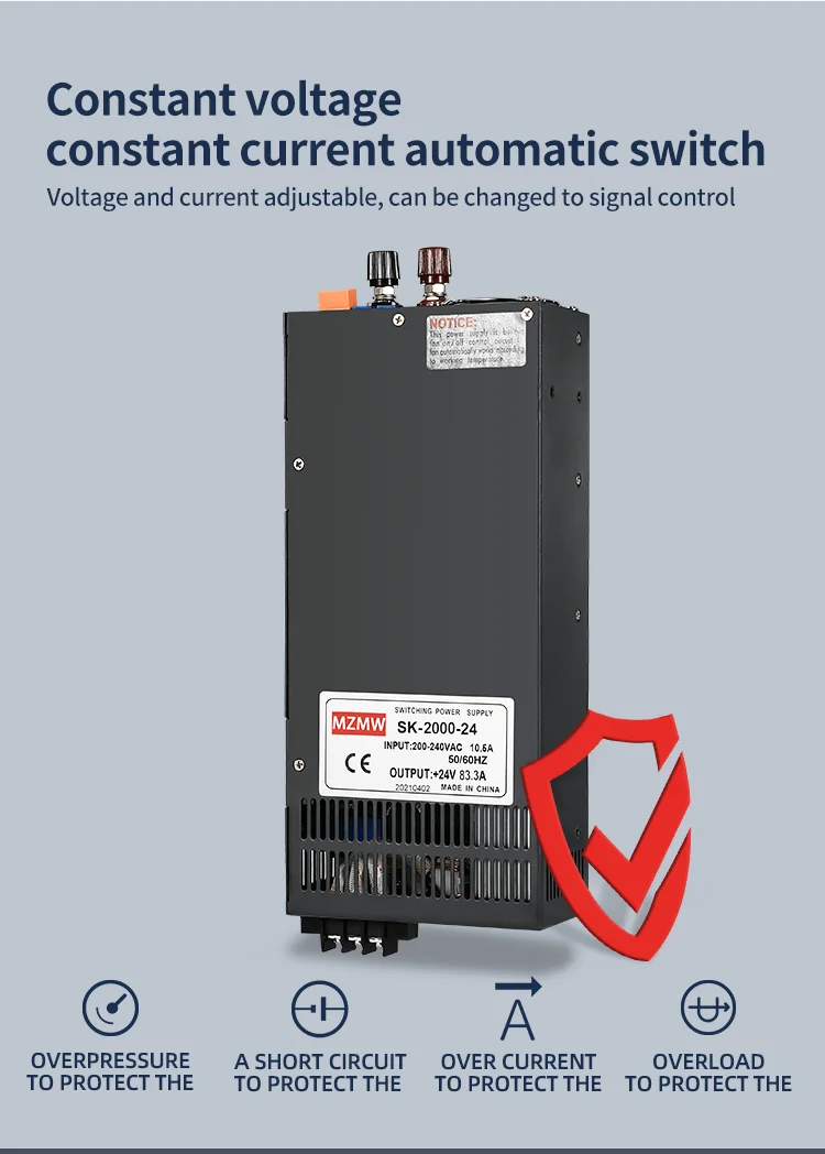 MZMW SK2000 2000W Switching Power Supply 0-12V 24V 36V 48V 60V 80V 110V 220V AC/DC Adjustable Voltage Current High Power SMPS 5 Sd2158f6471164c07a63c02c4e2a4d29bp