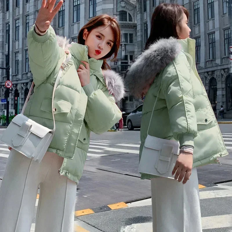 

Winter Jackets for 2024 Fashion Down Cotton Coat Clothes Thickened Women's Parkas Jaqueta Feminina New in Outerwear