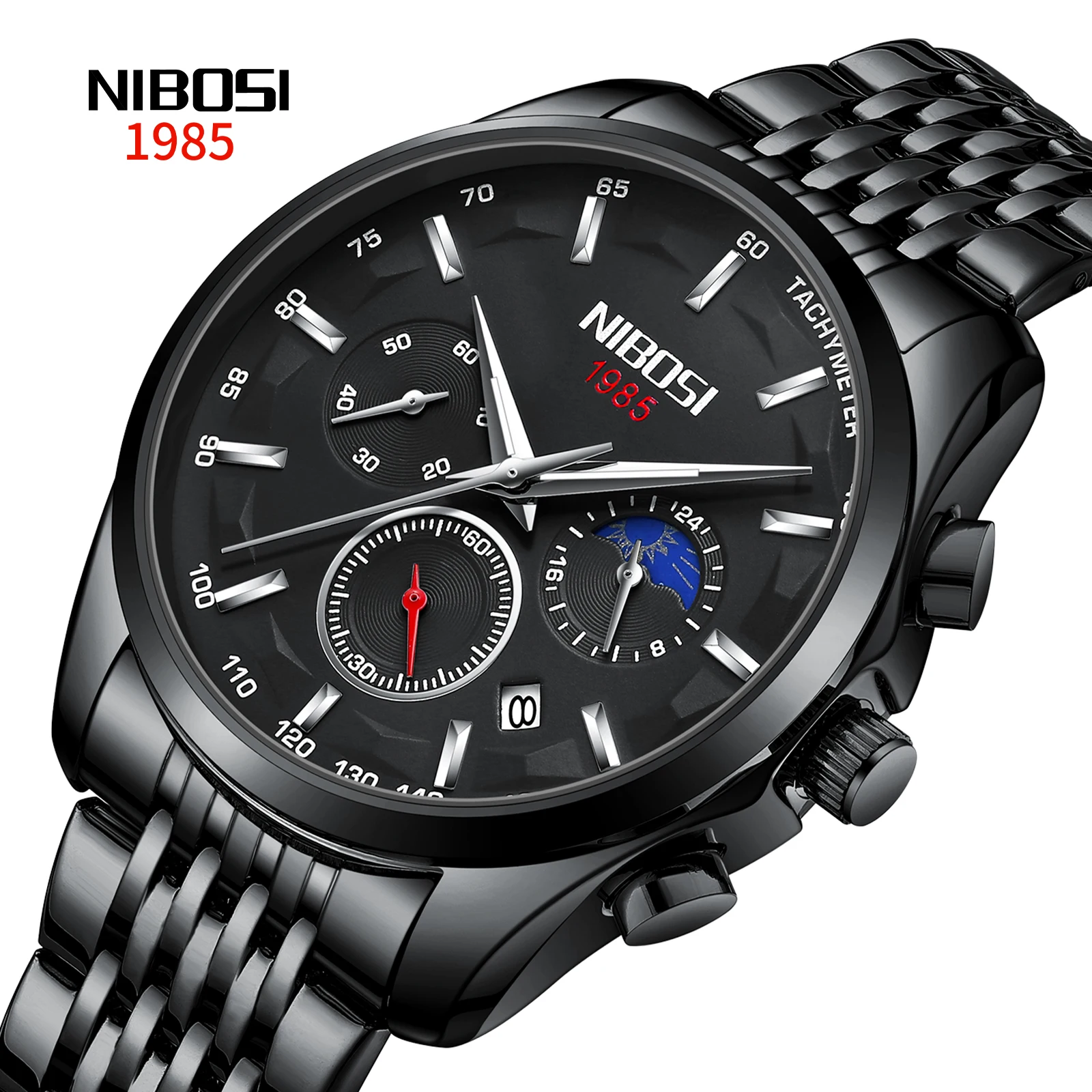 NIBOSI 2022 Relogio Masculino Fashion Brand Luxury Mens Watches Stainless Steel Waterproof Sports Quartz Men Watch For Gift Box 