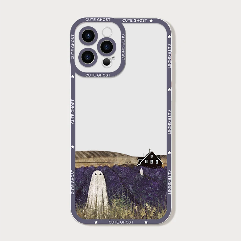 Cute Cartoon Little Ghost Clear Soft Phone Case