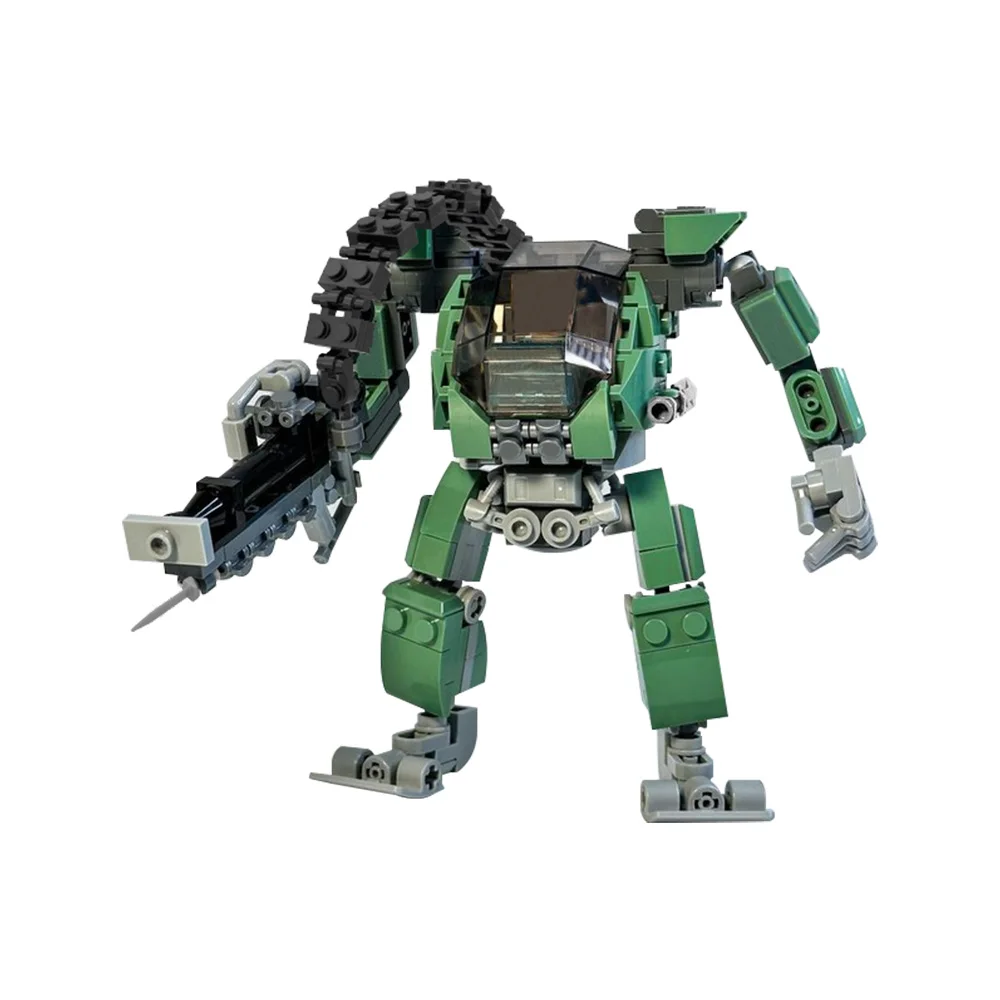 MOC Avatars AMP Mecha Model Building Blocks Movie Combat Activity Figure Green Robot DIY Design Assembling Bricks Toy Gift 4