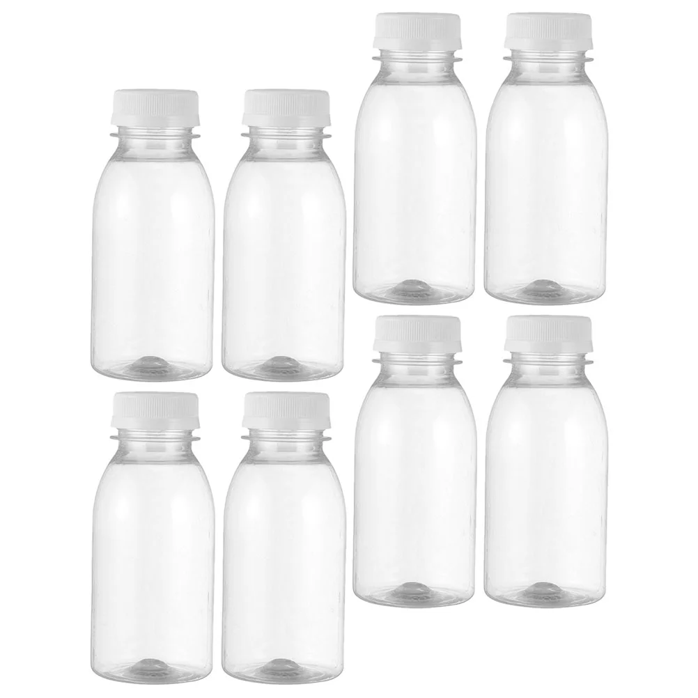 

Empty Juice Bottles Plastic Milk Bottles Beverage Containers Tamper Evident Caps Smoothies Milk Juice Drinks Water Bottle