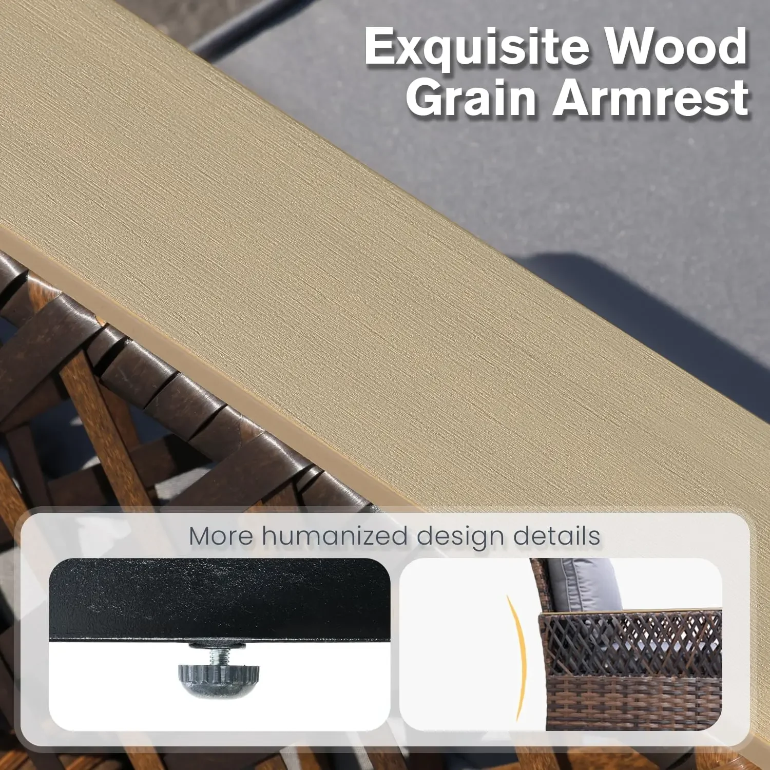 5 Pieces Patio Furniture Set, 6