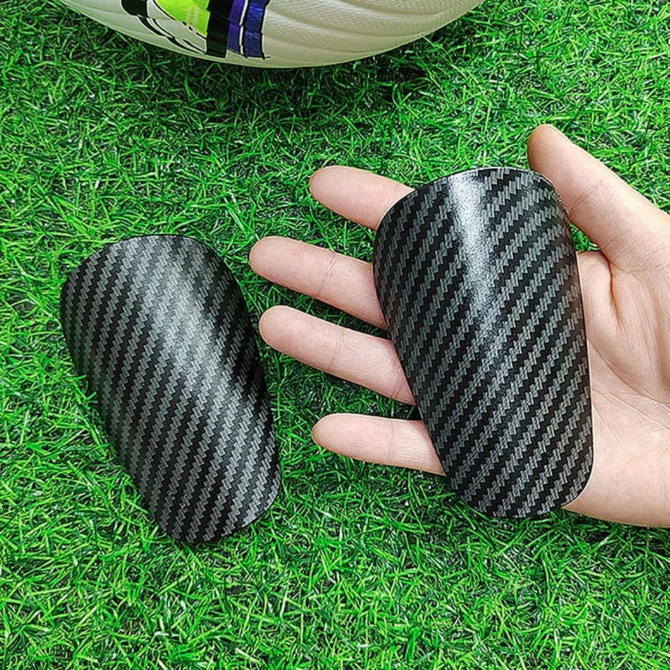 Carbon Fiber Mini Soccer Shin Guards Football Shin Support Mini Football Board Kids Adults Guards Protective Equip soccer shin guards shin guard pads