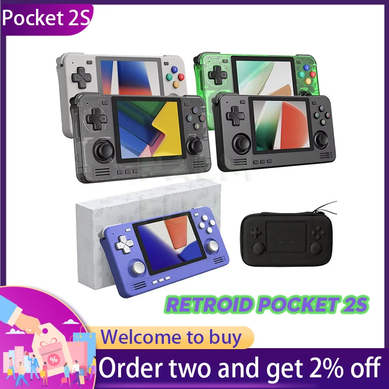 Original Retroid Pocket 2S Handheld Game Console 3.5Inch Touch