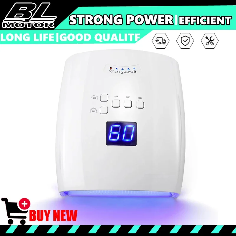 66W LCD 화면 탑재, 4가지 타이머 설정, 네일아트 매니큐어용 충전식 UV..