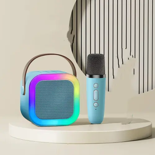K12 Wireless Bluetooth Speaker with 2 Microphone RGB Portable Music Player Karaoke Machine for  Family Singing Children's Gifts - Image 11